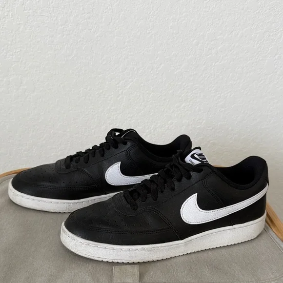 Nike Court Vision Men's Black and White Sneakers CD5463-001 - Picture 6 of 8